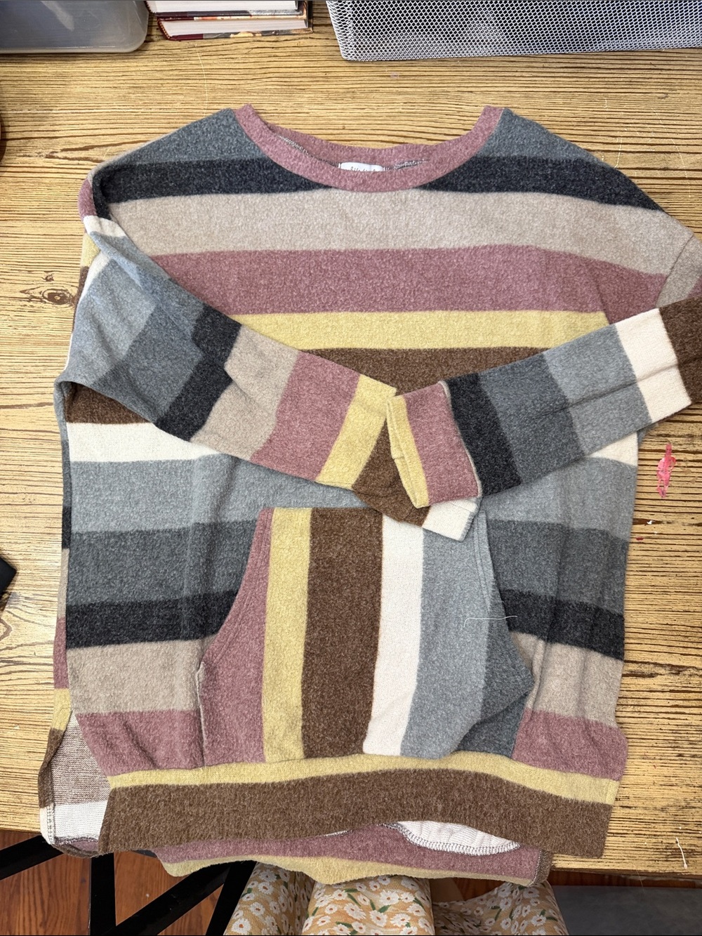 Striped Multicolor Crewneck Sweater - Women
